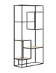Дизайнерський Стелаж в стилі Loft Design 100x30x220h Чорний/Дерево ATL075 - зображення 8
