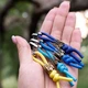 Брелок из паракорда Тризуб BLUE. З латунною намистиною ручного лиття - изображение 3