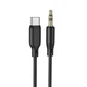 Аудіокабель BOROFONE BL18 Type-C to 3.5mm male, silicone, 1m, Black (6941991101069) - зображення 3