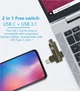 Флешка HP 2в1 128GB Type-C/USB 3.1 для Macbook/Android/ПК - зображення 2