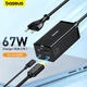 Зарядний пристрій Baseus GaN5 Pro 67W (USB/Type-C/HDMI) 1.5m + Кабель USB-C 100W - зображення 2