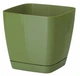 Горшок для цветов FormPlastic Toscana Kwadro-13 1,7 л оливковый (0731-008) - изображение 1