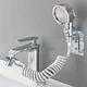 Душова лійка-насадка зі шлангом Faucet With Shower, набір з фільтром та перехідником на кран (сріблястий комплект) - зображення 1