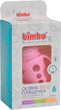 Стеклянная бутылочка для кормления с силиконовой соской "BIMBO" 120 мл Розовый - изображение 2