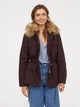 Парка осенняя с мехом женская H&M 060659453_bordo 34 Бордовая (6666000258908) - изображение 1