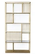 Дизайнерський Стелаж в стилі Loft Design 100x40x200h Золотий/Скло ATL420 - зображення 1