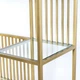 Дизайнерський Стелаж в стилі Loft Design 100x40x200h Золотий/Скло ATL420 - зображення 3
