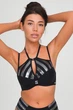 Верх купальника Push Up Leinle 48C Черно-серая полоска (85653) - изображение 1