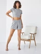 Пижама (топ + шорты) женская BARWA garments 0326/313 M Серый меланж (2113263132109) - изображение 3