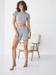 Пижама (топ + шорты) женская BARWA garments 0326/313 M Серый меланж (2113263132109) - изображение 4
