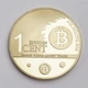 Позолочена сувенірна монета 1 Bitcoin Cent — колекційний подарунок для криптоентузіастів - зображення 1