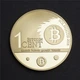 Позолочена сувенірна монета 1 Bitcoin Cent — колекційний подарунок для криптоентузіастів - зображення 2