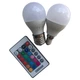 Світлодіодна лед LED лампа 4.2вт 4.2W 4.2ват Е14 2700К м'яке світло + RGB з пультом + переходник на E27 - зображення 4