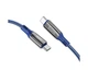 Кабель USB Hoco S51 Type C to Type C 100W 1.2m зарядка до 3A, потужність до 100ватт (20V / 5A), з цифровим дисплеєм Blue - зображення 4