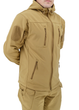 Куртка тактическая Eagle Soft Shell JA-01-0 с флисом Песок (Койот) 2XL - изображение 4