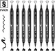 Маркеры Arrtx Акриловые AACM-03-8BK Черные 8 шт (LC303458) - изображение 2