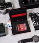 Чоловічий шкіряний гаманець Peterson із захистом RFID 13 х 11 х 2,5 см (PTN 302.03-5545 BL+) чорний з червоним - изображение 5