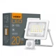 Прожектор светодиодный с датчиком движения и освещения LED VIDEX F2e 20W 5000K белый - изображение 1
