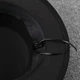 Шляпа унисекс No Brand Канотье с устойчивыми полями и белой лентой черная - изображение 6