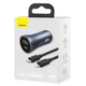 АЗП Baseus Dual Car Charger CCJDZ-CX U+C 40W Dark Gray + USB-C to Lightning (TZCCJD-B0G) - зображення 6