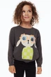 Джемпер для девочки темно-серый Кролик H&M 110-116см (400092968) - изображение 3