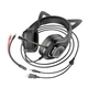 Ігрові навушники з вушками Hoco W107 Cute cat luminous cat ear gaming headphones Phantom Чорно-Зелений - изображение 2