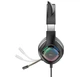 Ігрові навушники з вушками Hoco W107 Cute cat luminous cat ear gaming headphones Phantom Чорно-Зелений - изображение 4