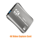 Внешняя карта видеозахвата 4K 60Hz HDMI в USB 3.0 c микрофонным входом и выходом на наушники, устройство видео оцифровки Gray(4K HDMI Video Capture USB) - изображение 2