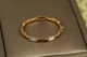 Кольцо Xuping Jewelry Сальто с прямоугольными камнями по кругу р 18 золотистое - изображение 3