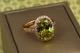 Кільце Xuping Jewelry малинки із салатовим каменем р 16 золотисте - зображення 1