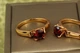 Кольцо Xuping Jewelry красный фианит на высоких ножках р 18 золотистое - изображение 2