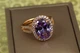 Кольцо Xuping Jewelry Камея с фиолетовым камнем р 20 золотистое - изображение 1