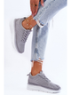 Buty sportowe damskie z siatki na platformie do kostki oddychające Lavarone 38 Szare (5905677139785) - obraz 3