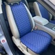 Накидка для авто з перфорованої екошкіри, Темно-синя з темно-синім рядком, Преміум, 1 передня - зображення 3
