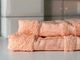 Набор турецких бамбуковых махровых полотенец Zeron 50х90+70х140 Bamboo Agaс Desen персиковый 2 - изображение 2