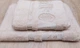 Набор турецких бамбуковых махровых полотенец Zeron 50х90+70х140 Bamboo Agaс Desen бежевый 3 - изображение 4