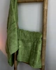 Набор турецких бамбуковых махровых полотенец Zeron 50х90+70х140 Bamboo Agaс Desen зеленый 2 - изображение 3