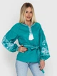 Женская вышиванка Narodnyy Butik бирюза/белая вышивка 1048.1 50 - изображение 1