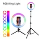 Кільцева LED лампа 36см 14" Soft Ring Light MJ-36 RGB з утримувачем для телефону RGB Без штатива - зображення 5