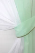 Кухонные шторы VR-Textil № 017к комбинированные с подвязками мятный с белым 270х170 см (52-0259) - изображение 3
