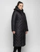 Жіноча куртка великого розміру зимова UF-fashion ЛР-167-1 56 чорний - зображення 1