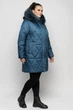 Женская куртка большого размера зимняя UF-fashion ЛР-154 песец 60 малахит - изображение 3