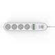 Сетевое зарядное устройство удлинитель Ldnio SE4432 4 USB 4 розетки 2m серо-White - изображение 5