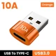 Адаптер-mini OTG, 10 А, USB на Type C, 120 Вт (оранжевый) - изображение 2