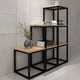 Дизайнерський Стелаж в стилі Loft Design 120x40x120h Чорний/Дерево ATL097 - зображення 1