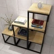 Дизайнерський Стелаж в стилі Loft Design 120x40x120h Чорний/Дерево ATL097 - зображення 2