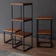 Дизайнерський Стелаж в стилі Loft Design 120x40x120h Чорний/Дерево ATL097 - зображення 9