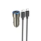Адаптер автомобильный Type-C to Type-C Cable Tough dual port Car charger Z48 |2Type-C, 40W/3A, PD/QC серый - изображение 2