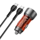 Адаптер автомобильный Hoco Type-C to Type-C cable Sprinter dual port Car charger NZ8 |1USB/1Type-C, QC/PD, 43W/3A| brown - изображение 2