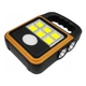 Аккумуляторный ручной фонарь Solar LED light HS-8020 черно-оранжевый с солнечной панелью - изображение 2
